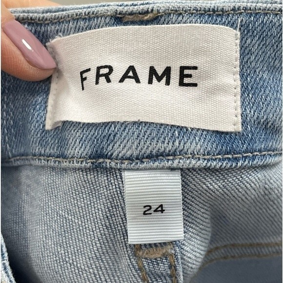 FRAME Denim Le Crop Mini Boot Jeans Size 24 in Tropic - Light Wash - Picture 5 of 6